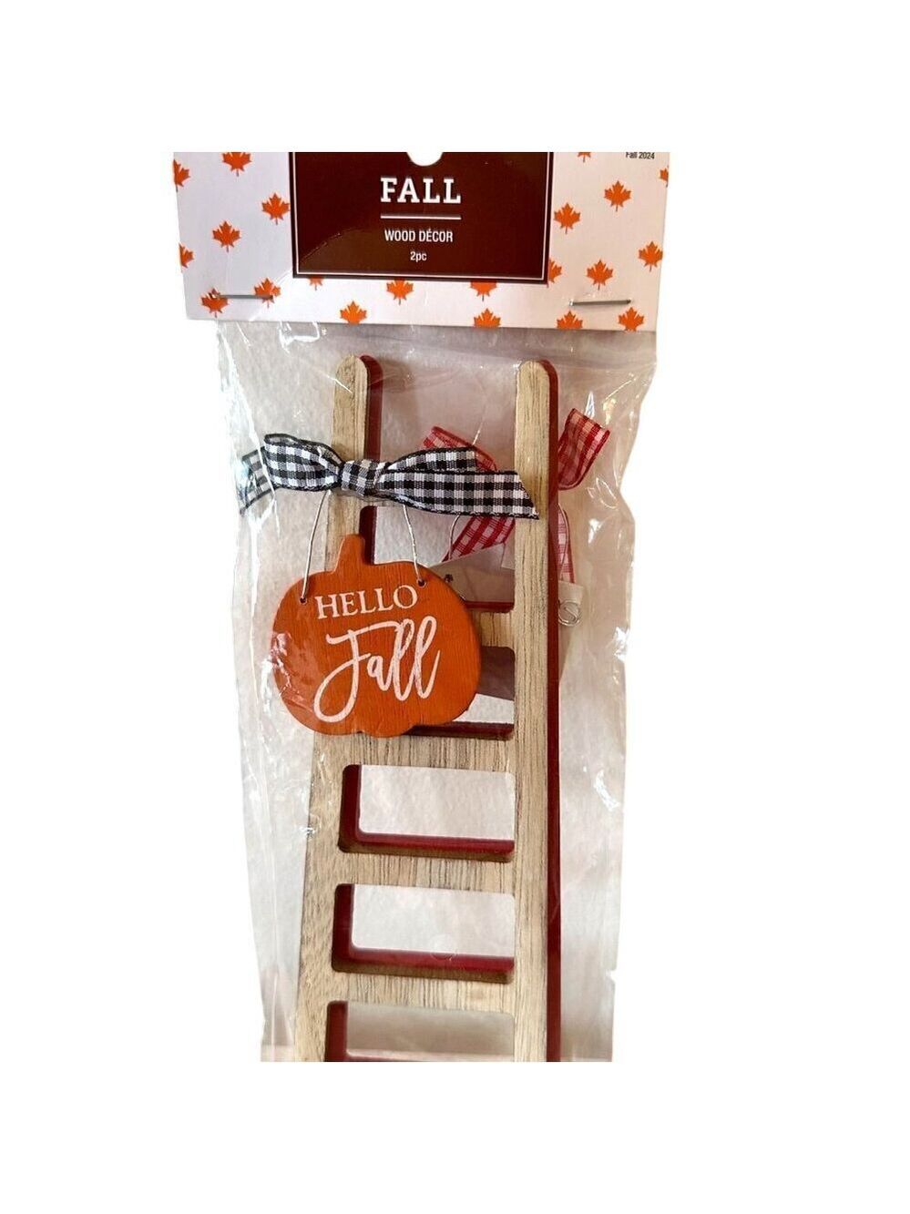Fall Ladder Wood Decor Mini Sign Set 2pc Apple Orchard Autumn Rustic Tiered Tray - Picture 6 of 13